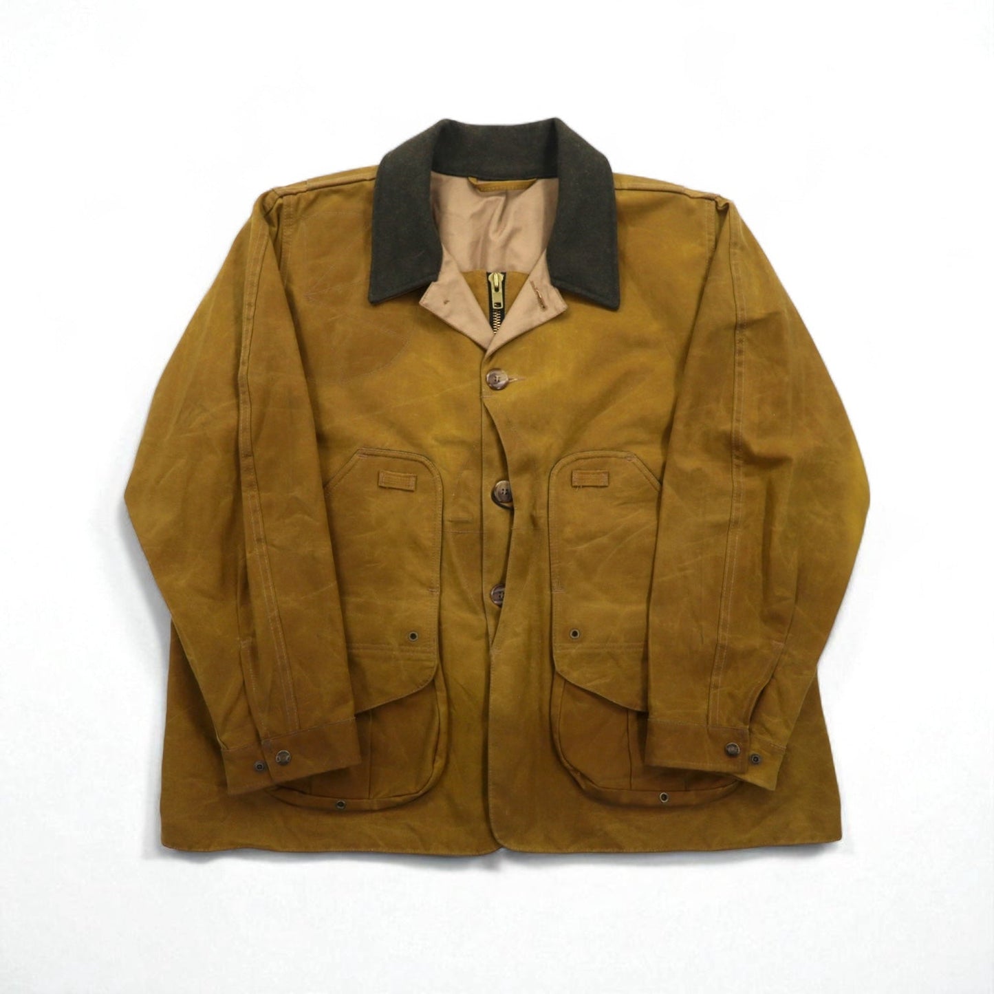 FILSON USA製 TIN CLOTH FIELD HUNTING COAT ハンティングジャケット 2XL ベージュ オイルドコットン  ティンクロス フィールドコート 11010088