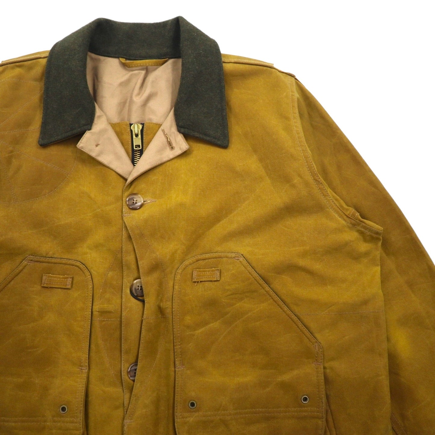 FILSON USA製 TIN CLOTH FIELD HUNTING COAT ハンティングジャケット 2XL ベージュ オイルドコットン  ティンクロス フィールドコート 11010088