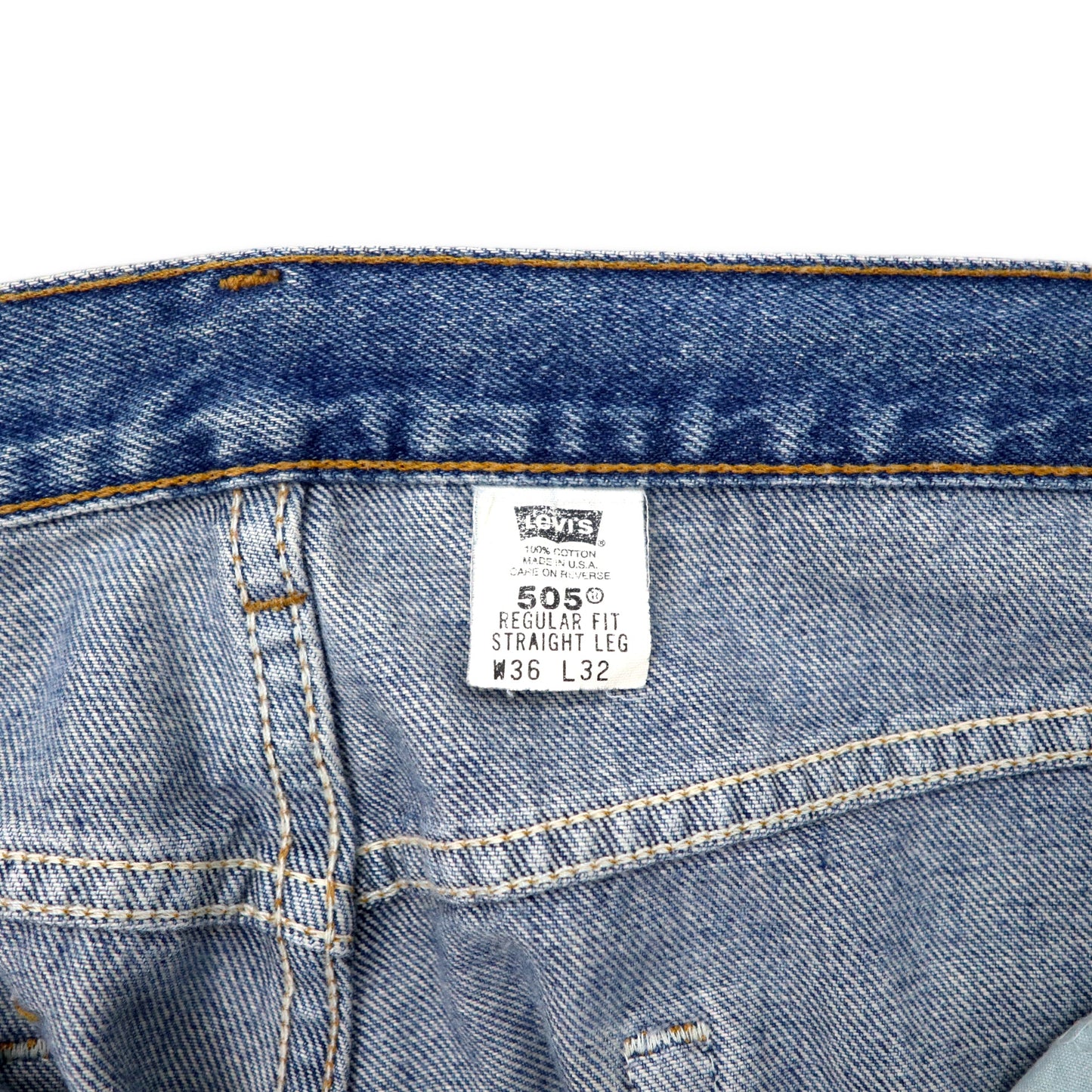 Levi's 505 USA製 90年代 デニムパンツ 36 ブルー 505-4891 REGULAR FIT STRAIGHT FIT