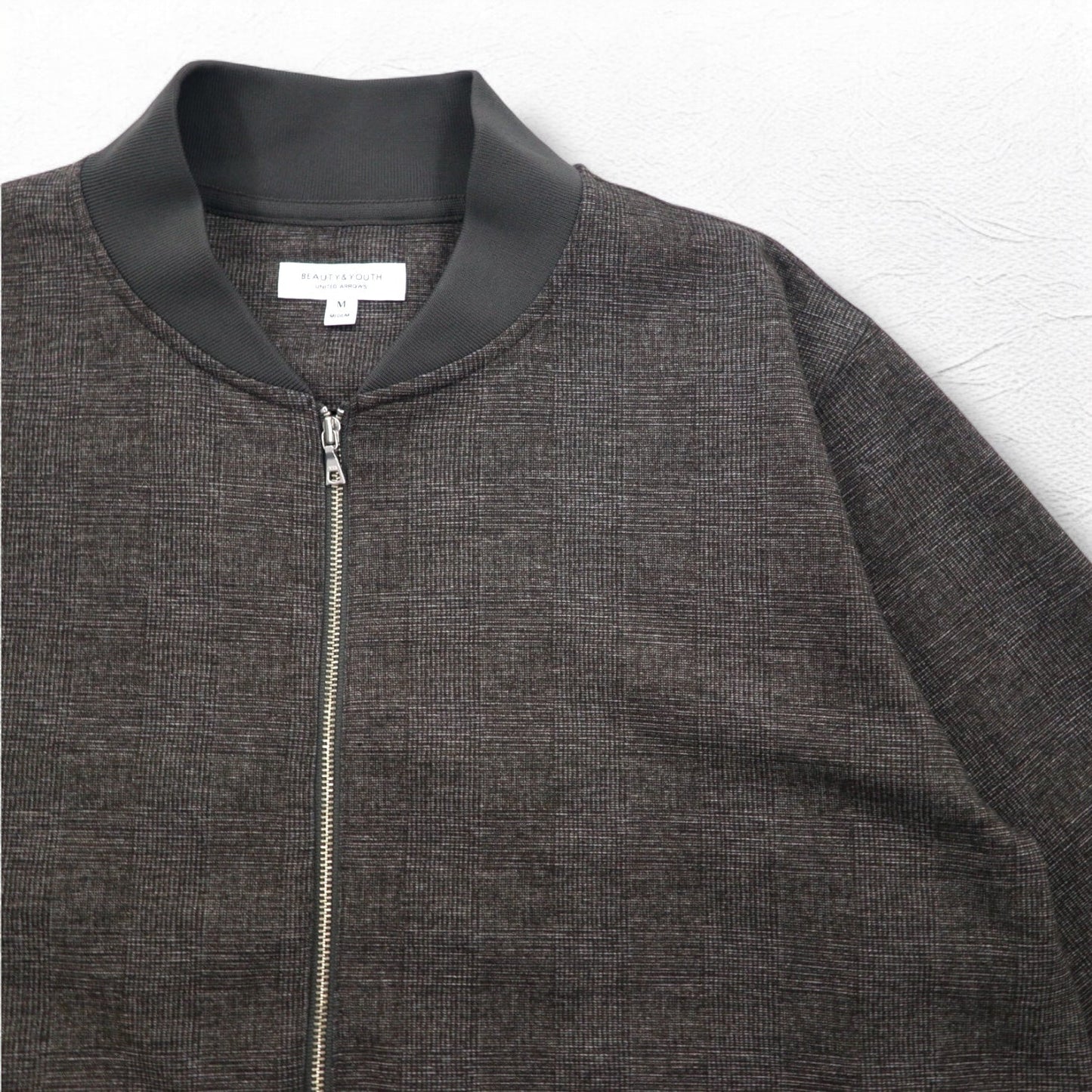 BEAUTY&YOUTH UNITED ARROWS チェック ポンチジップ ブルゾン M グレー 1227-180-0691
