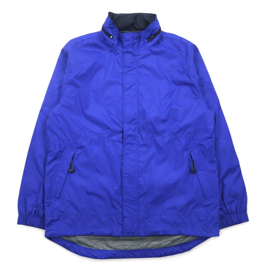 GAP 00年代 オールドギャップ リップストップ シェルジャケット L ブルー ポリエステル 防水 フード収納式