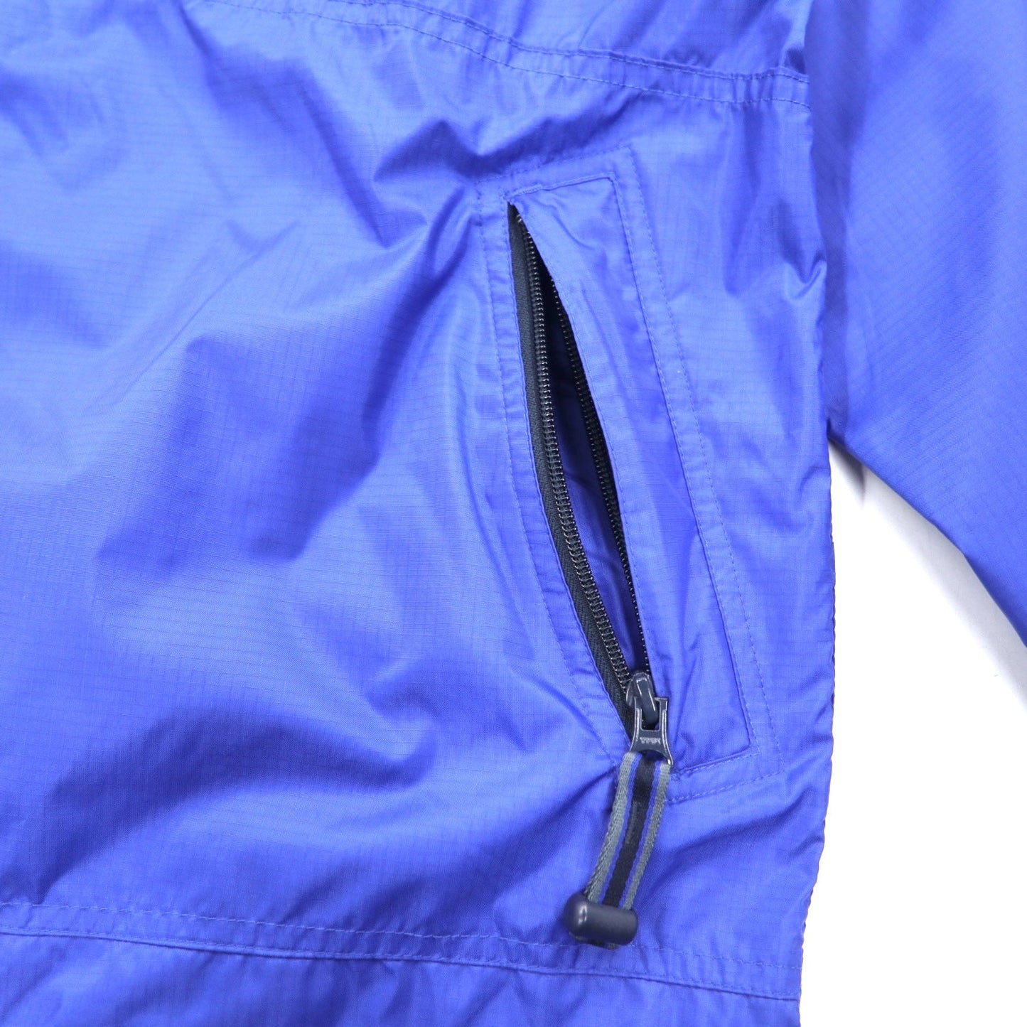 GAP 00年代 オールドギャップ リップストップ シェルジャケット L ブルー ポリエステル 防水 フード収納式