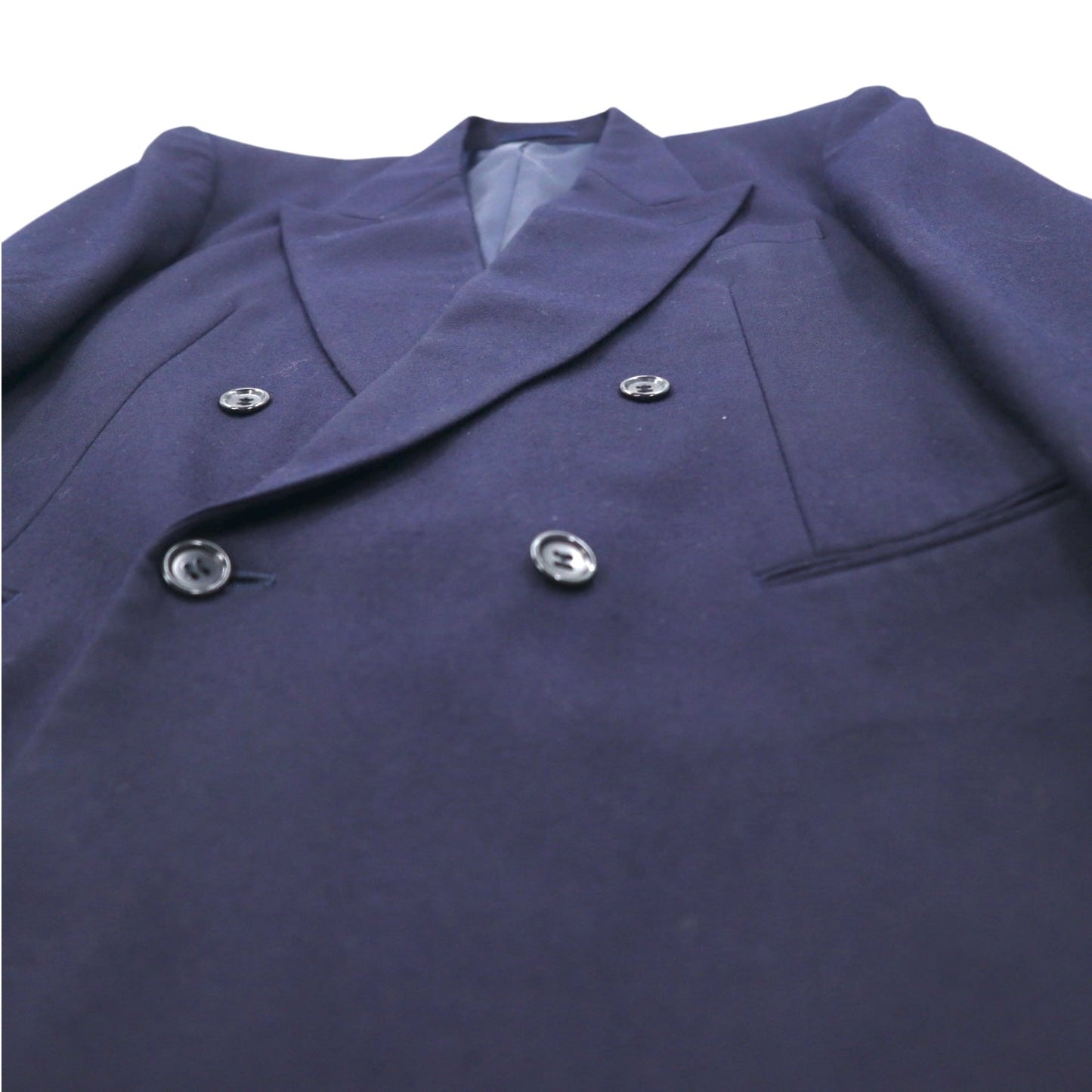 ATELIER SAB for men 90年代 ダブル スーツ セットアップ S ネイビー ウール ギャバジン 日本製