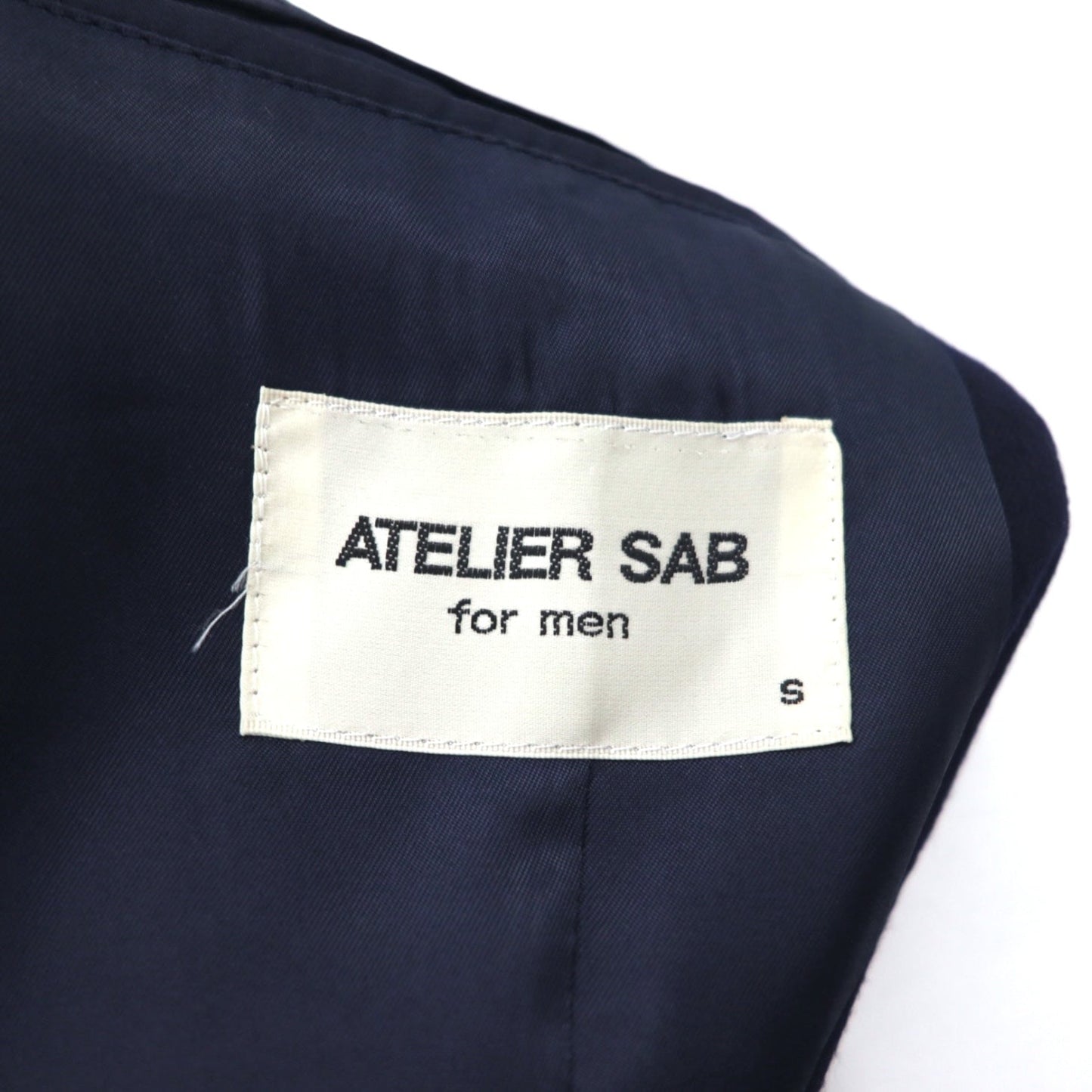 ATELIER SAB for men 90年代 ダブル スーツ セットアップ S ネイビー ウール ギャバジン 日本製