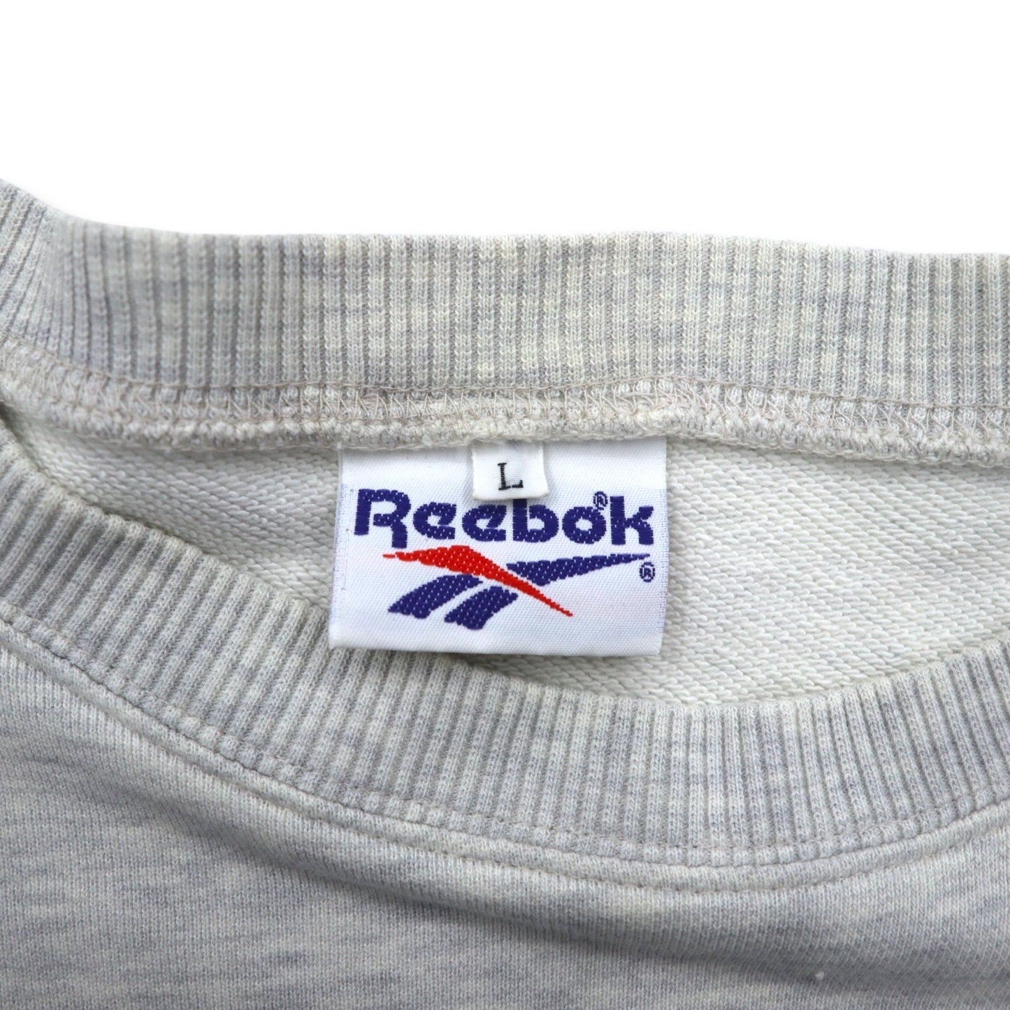 Reebok 90年代 ベクターロゴ プリント スウェット L グレー コットン