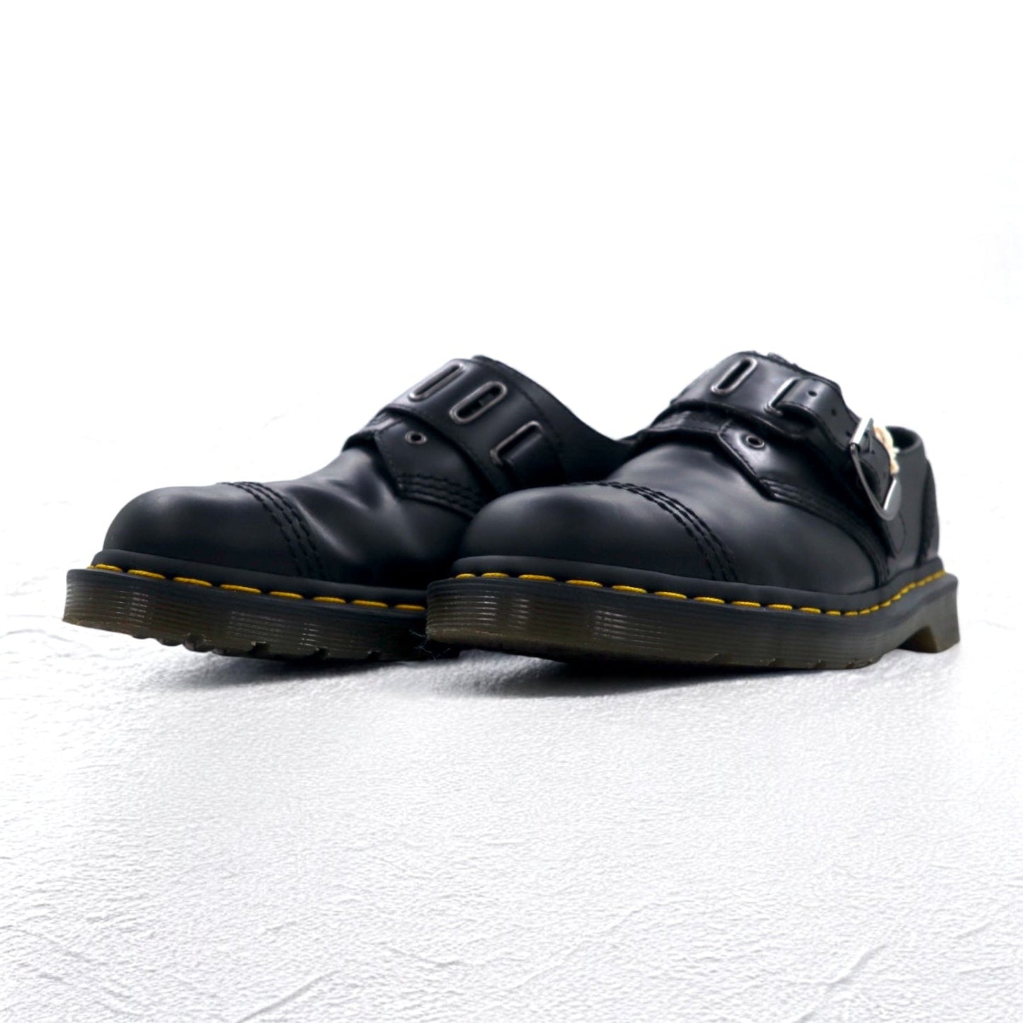 Dr.Martens ベルト ドレスシューズ 26cm ブラック スムースレザー QUYNN LOW BUCKLE LEATHER SHOES 25603001