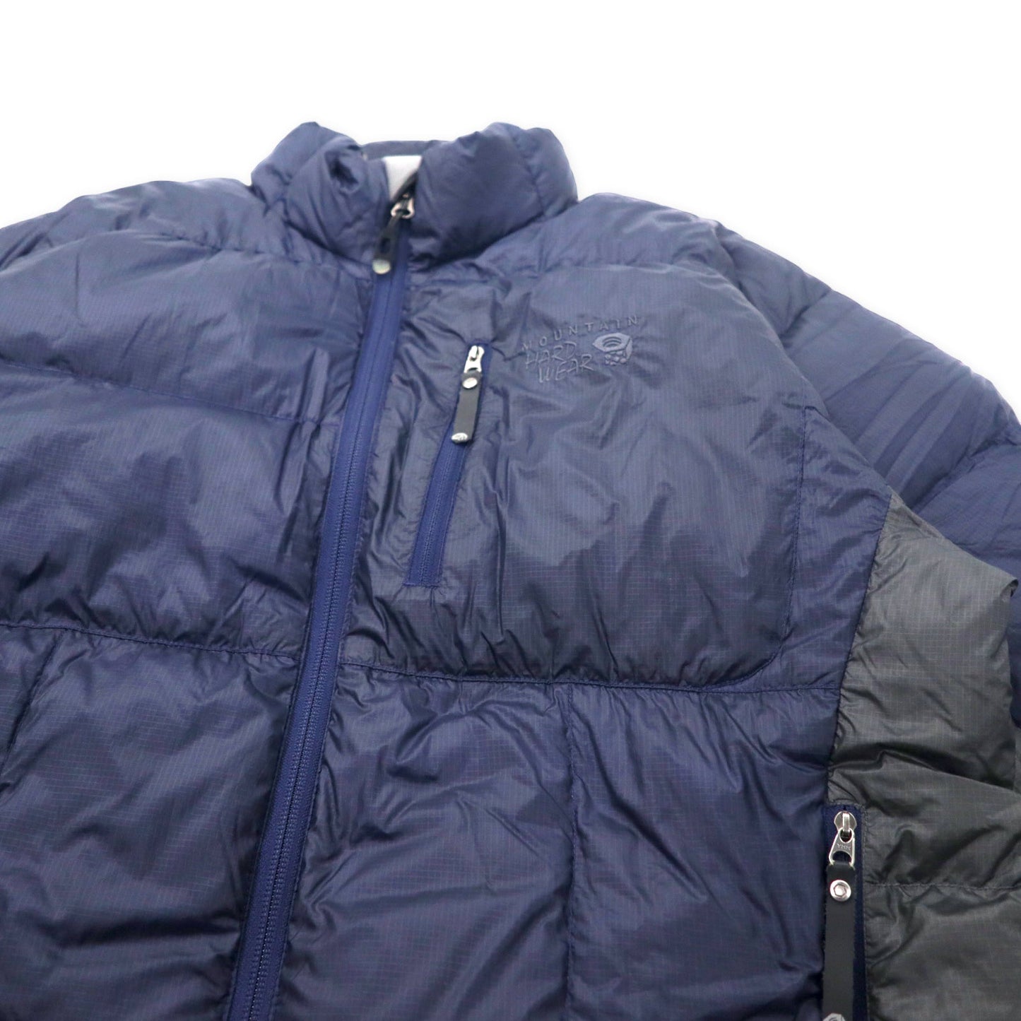MOUNTAIN HARD WEAR ダウンジャケット M ネイビー ナイロン ロゴ刺繍 OM3856