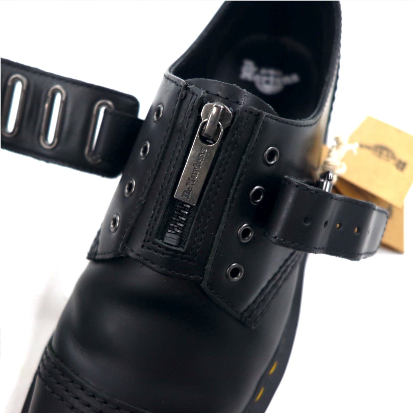 Dr.Martens ベルト ドレスシューズ 26cm ブラック スムースレザー QUYNN LOW BUCKLE LEATHER SHOES 25603001