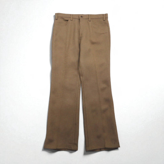 Levi's 80年代 USA製 ブーツカット スラックスパンツ L ブラウン ポリエステル 黒タブ 42TALONジップ 10517 4825