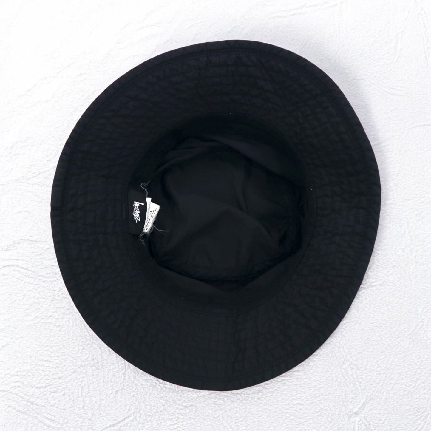 Stussy リップストップ ブーニーハット Nyco Ripstop Boonie Hat バケットハット S/M ブラック ナイロン ストックロゴ 刺繍
