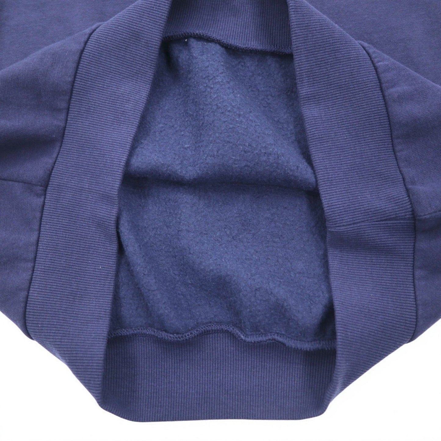 FILA オーバーサイズ ロゴプリント スウェット S ホワイト ネイビー コットン 裏起毛