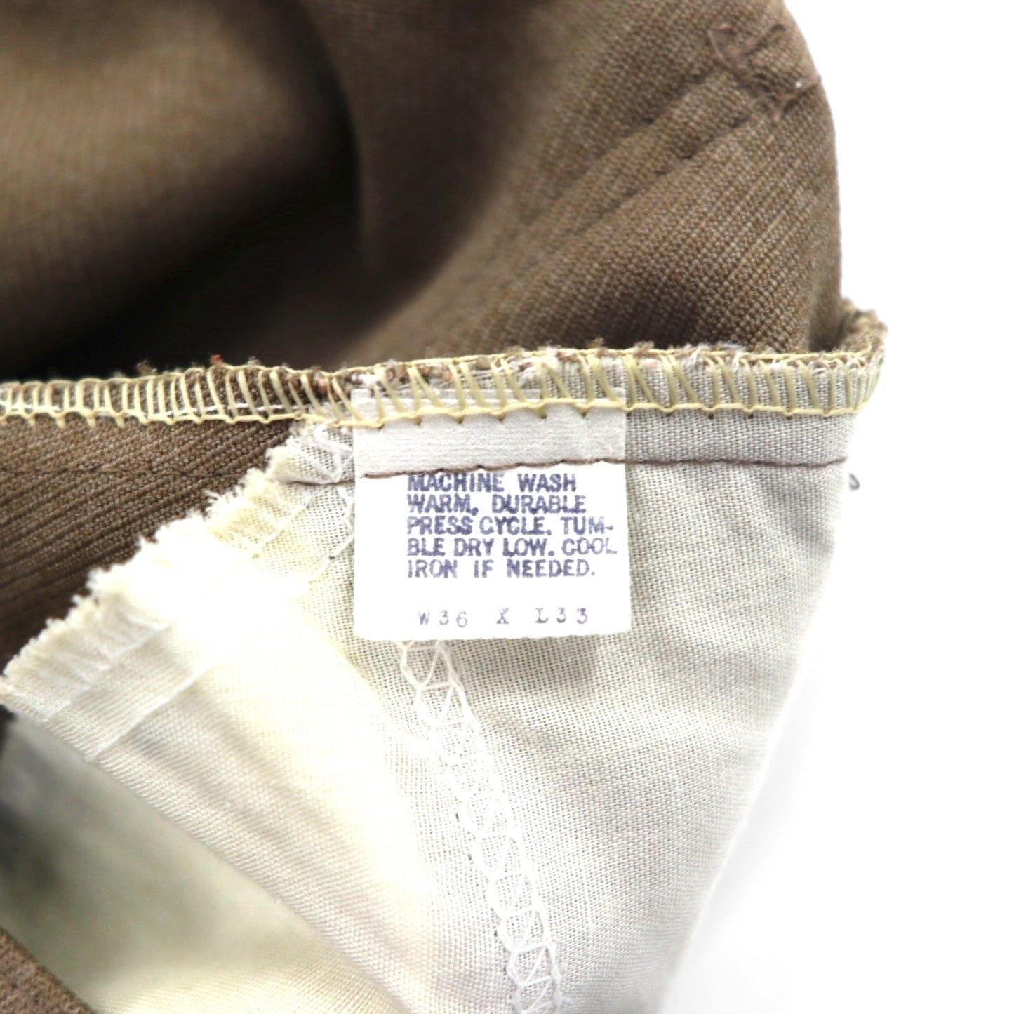 Levi's 80年代 USA製 ブーツカット スラックスパンツ L ブラウン ポリエステル 黒タブ 42TALONジップ 10517 4825