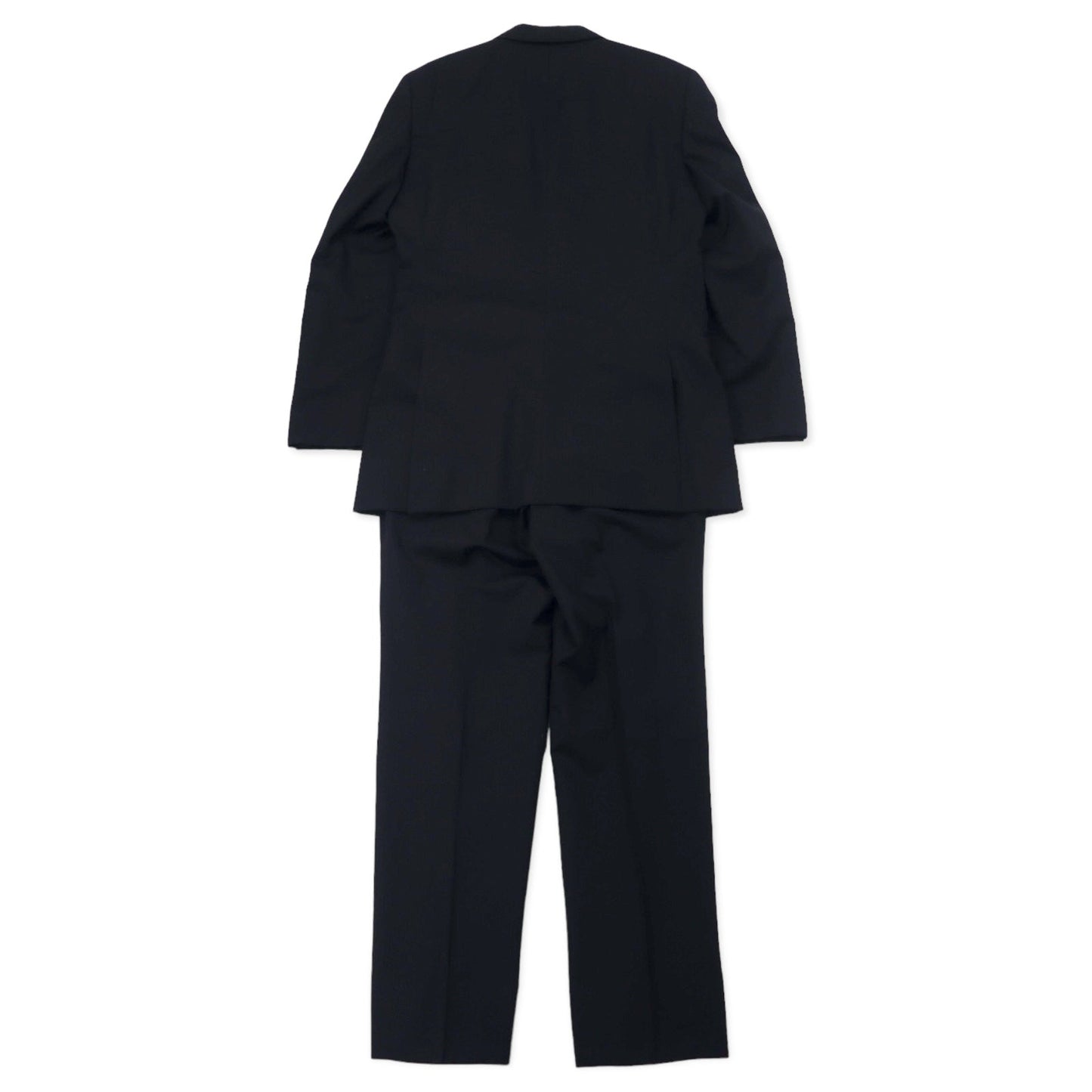 BURBERRY BLACK LABEL 3B スーツ セットアップ 42R ブラック ストライプ ウール SUPER 100's 羊毛 日本製