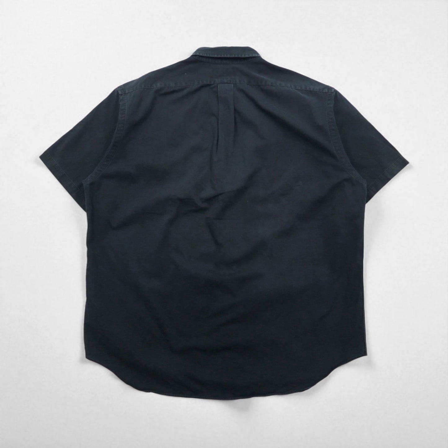 Ralph Lauren 90年代 BLAKE 半袖 ボタンダウンシャツ XL ブラック コットン スモールポニー刺繍