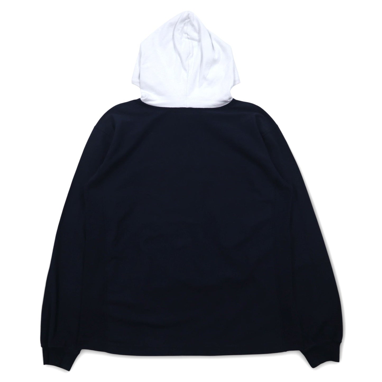 Champion リバースウィーブ REVERSE WEAVE ロングスリーブ フーデッド パーカー シャツ ロンT M ネイビー C3-P408