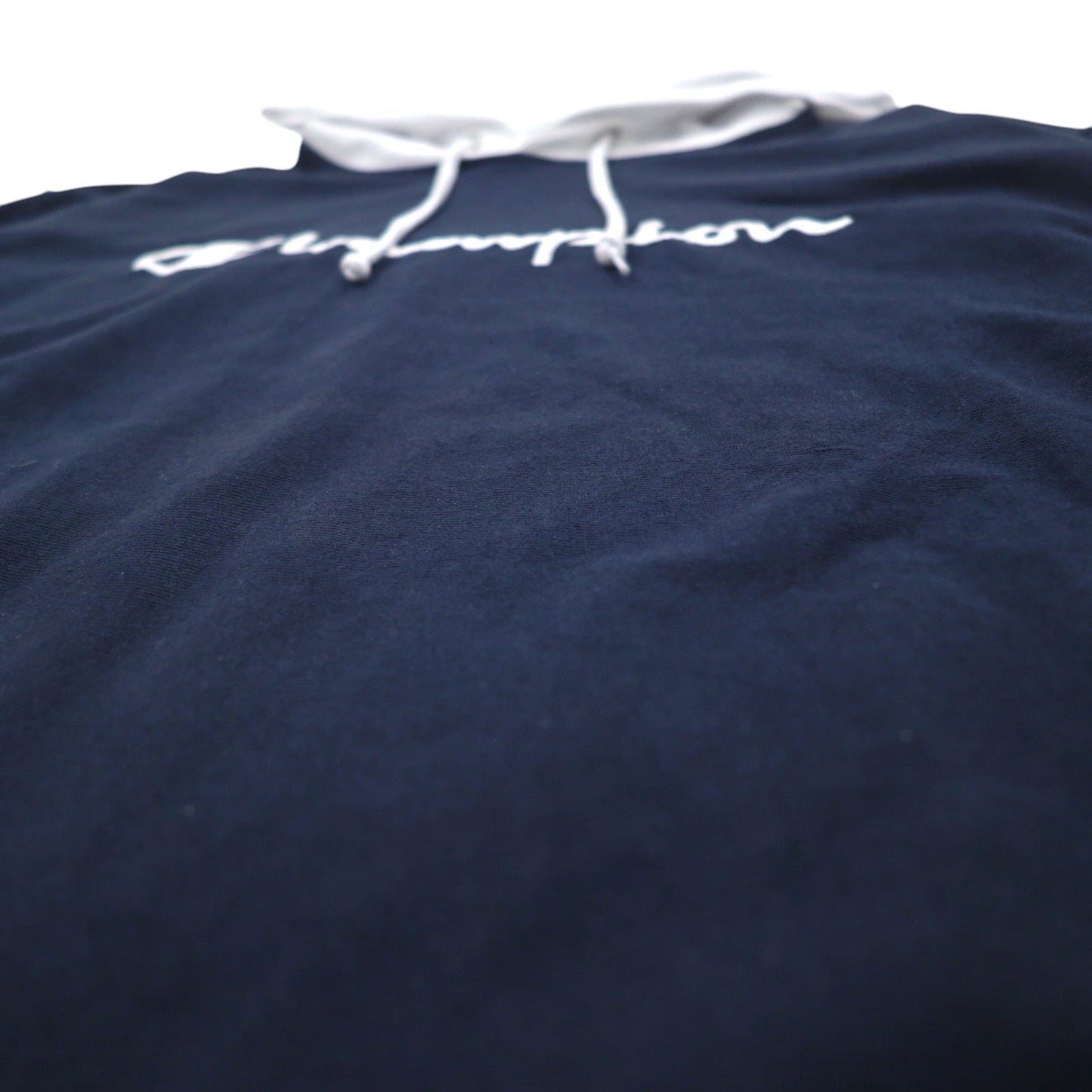 Champion リバースウィーブ REVERSE WEAVE ロングスリーブ フーデッド パーカー シャツ ロンT M ネイビー C3-P408