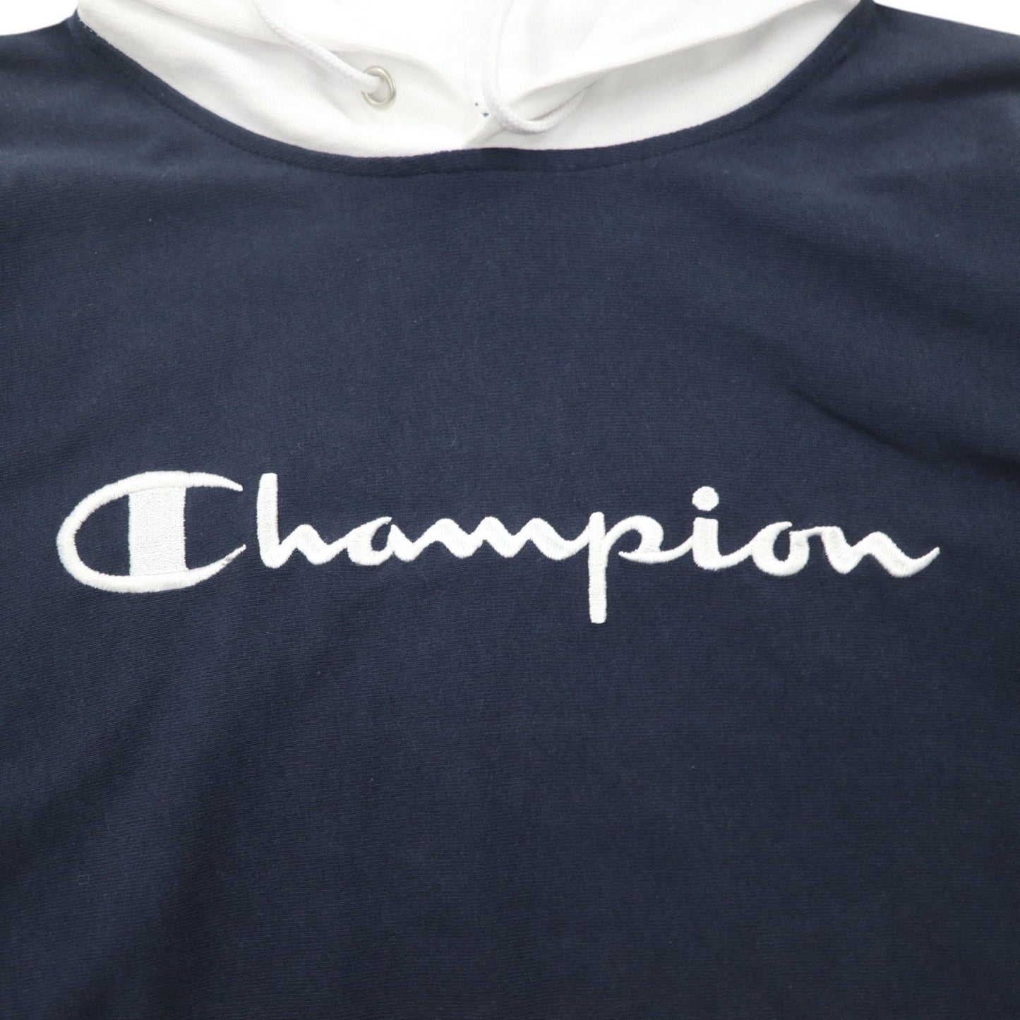 Champion リバースウィーブ REVERSE WEAVE ロングスリーブ フーデッド パーカー シャツ ロンT M ネイビー C3-P408