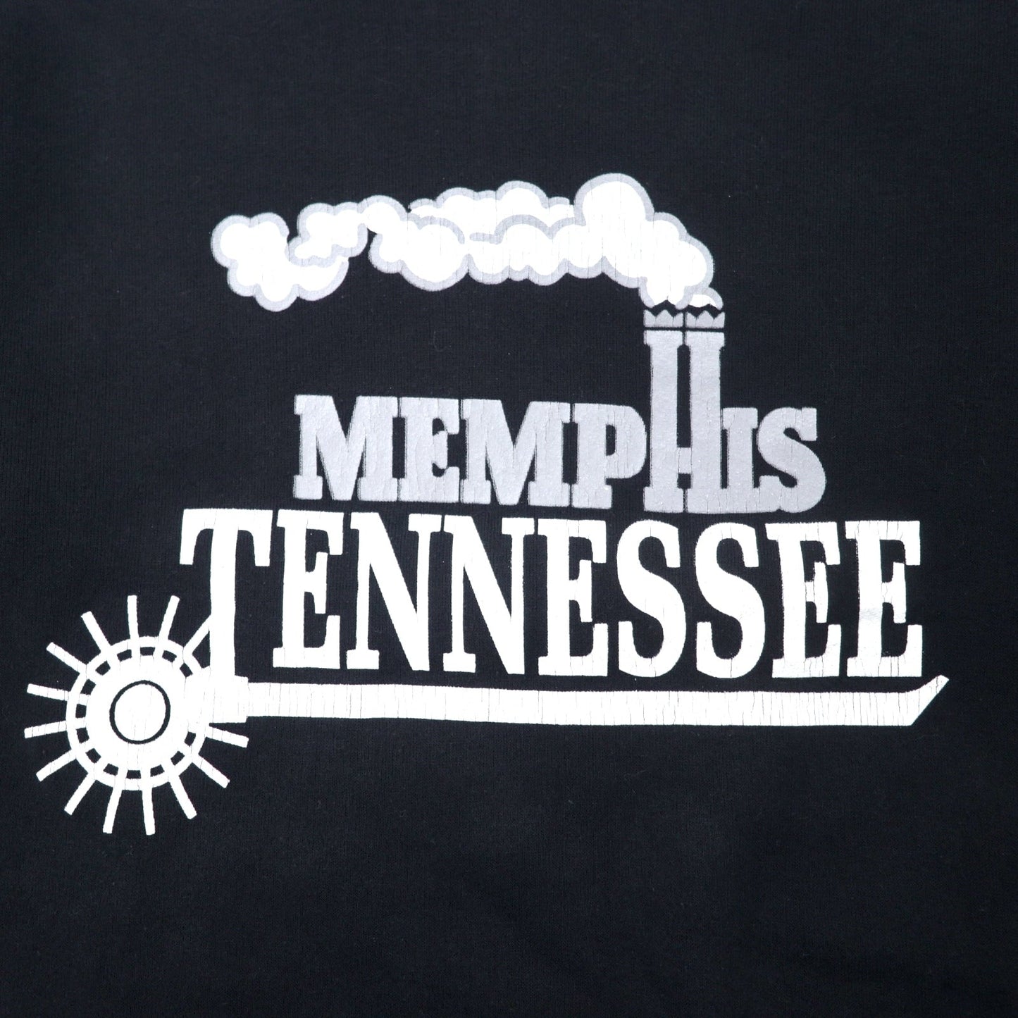 JERZEES USA製 90年代 プリント スウェット M ブラック コットン MEMPHIS TENNESSEE