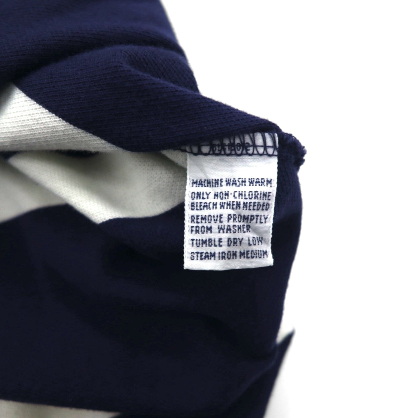 Polo by Ralph Lauren 90年代 ボーダー ポロシャツ XL ネイビー コットン 鹿の子 エンブレムロゴ刺繍