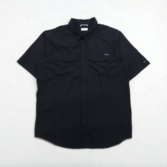 Columbia オムニシェード OMNI-SHADE 半袖 フィッシングシャツ XL ブラック ポリエステル メッシュ AT1567