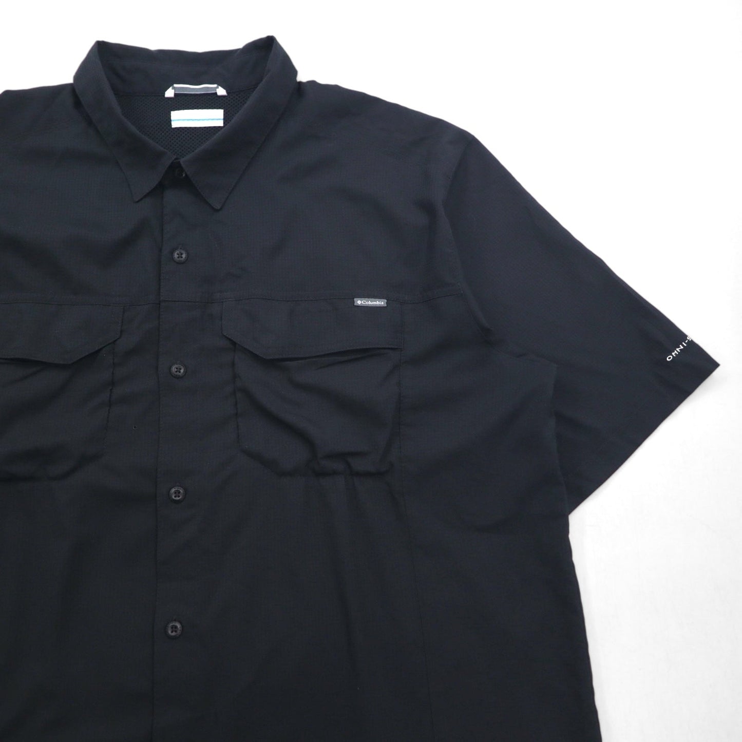 Columbia オムニシェード OMNI-SHADE 半袖 フィッシングシャツ XL ブラック ポリエステル メッシュ AT1567
