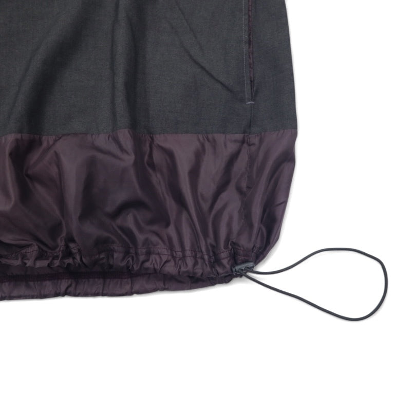 RYU ポンチョシャツ ドローコード Tシャツ FREE グレー ポリエステル レーヨン 異素材切り替え 日本製