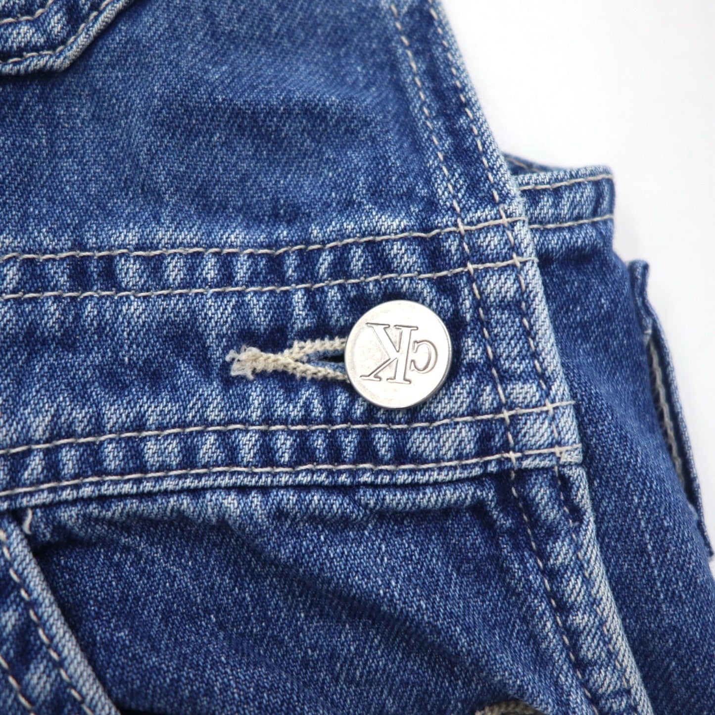 Calvin Klein 90年代 デニム ペインター オーバーオール L インディゴ ブルー コットン