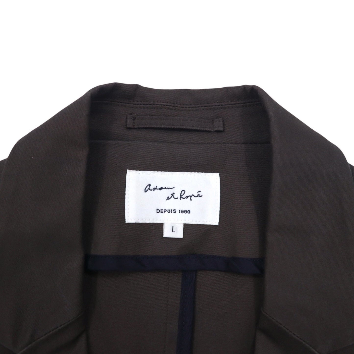 adam et Rope チェスターコート ショップコート L グレー コットン GMO-001-0302