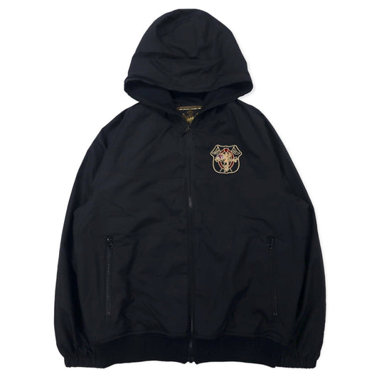 VAN JACKET シェルパーカー M ブラック ポリエステル ロゴワッペン