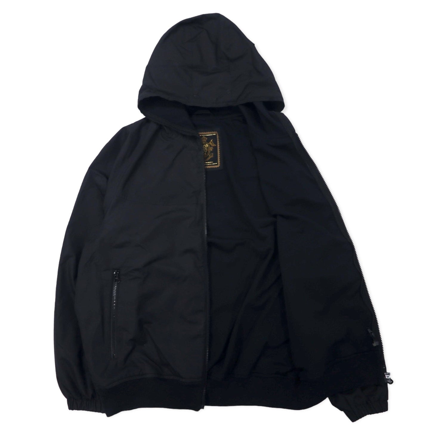 VAN JACKET シェルパーカー M ブラック ポリエステル ロゴワッペン