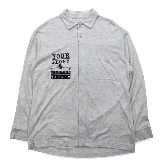 Castelbajac sport 90年代 ポリノジック シャツ XL グレー コットン YOUR GLORY 日本製