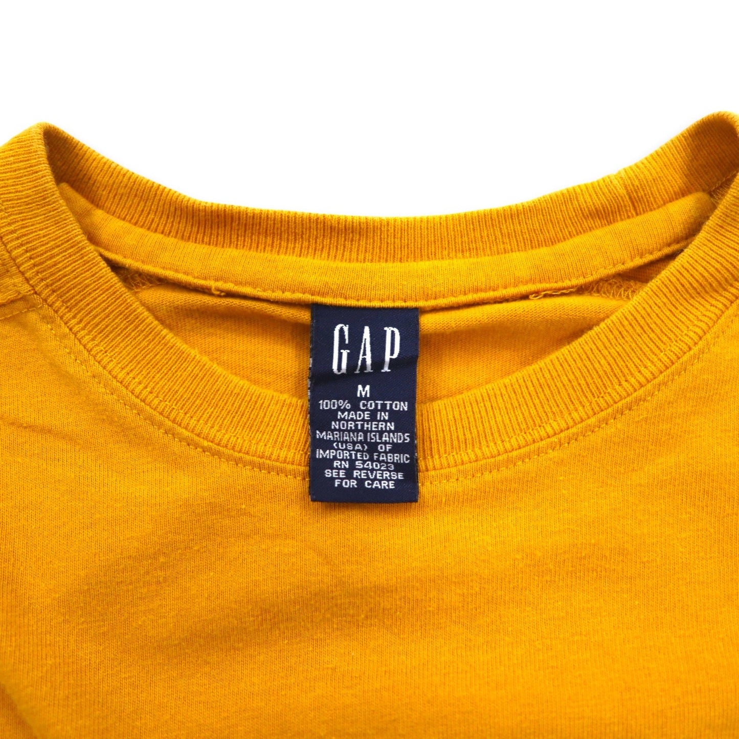 GAP 90年代 オールドギャップ ロングスリーブTシャツ ロンT M イエロー コットン