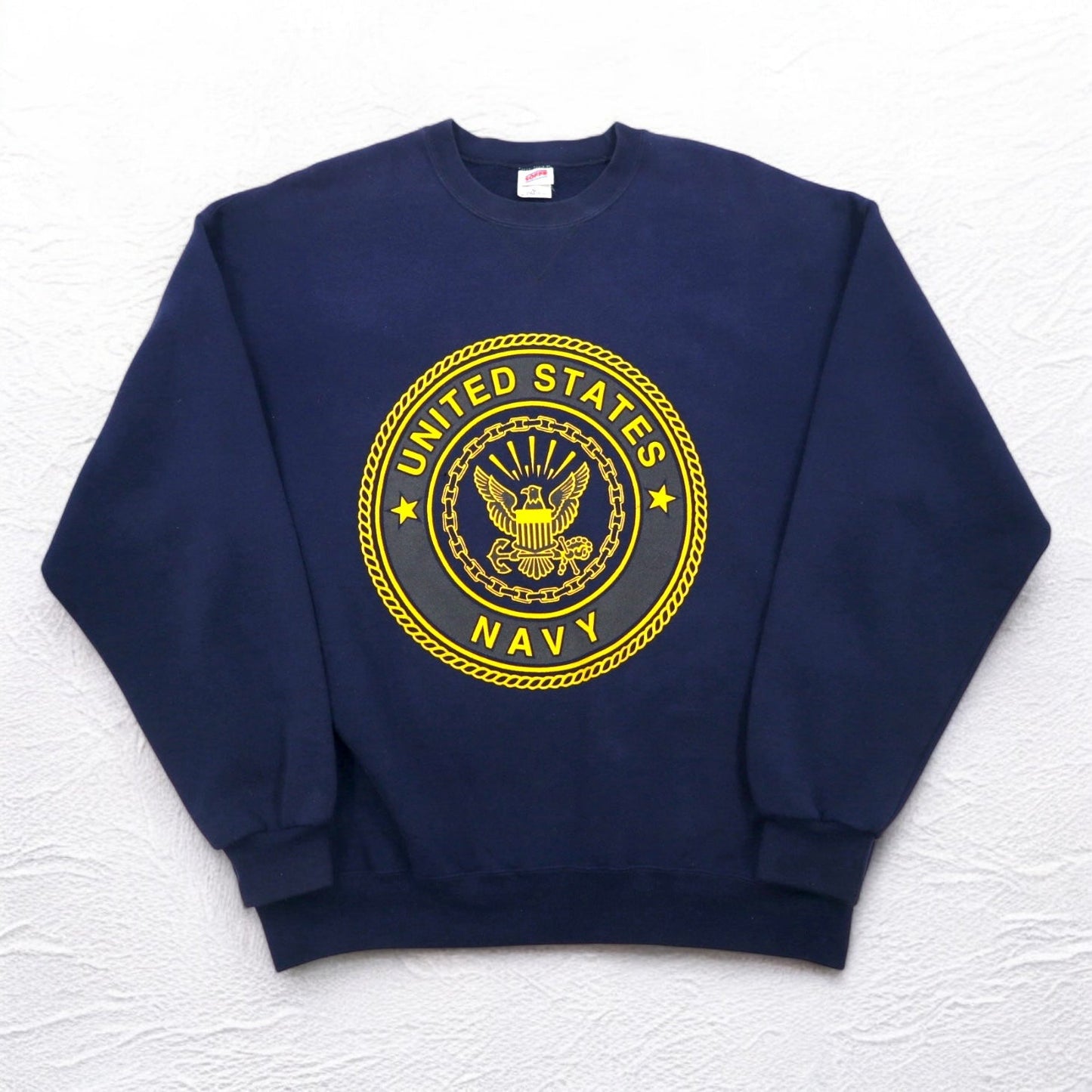 Vintage 90s USA Made US NAVY Sweatshirt SOFFE スウェット XL ネイビー 両面プリント ミリタリー