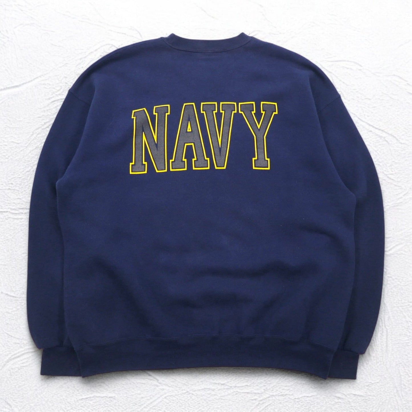 Vintage 90s USA Made US NAVY Sweatshirt SOFFE スウェット XL ネイビー 両面プリント ミリタリー