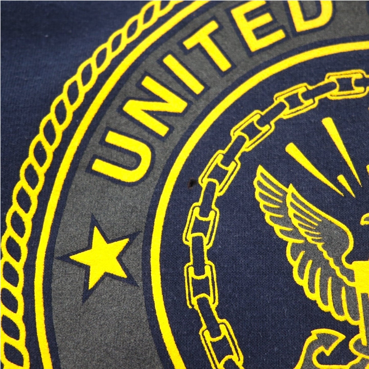 Vintage 90s USA Made US NAVY Sweatshirt SOFFE スウェット XL ネイビー 両面プリント ミリタリー