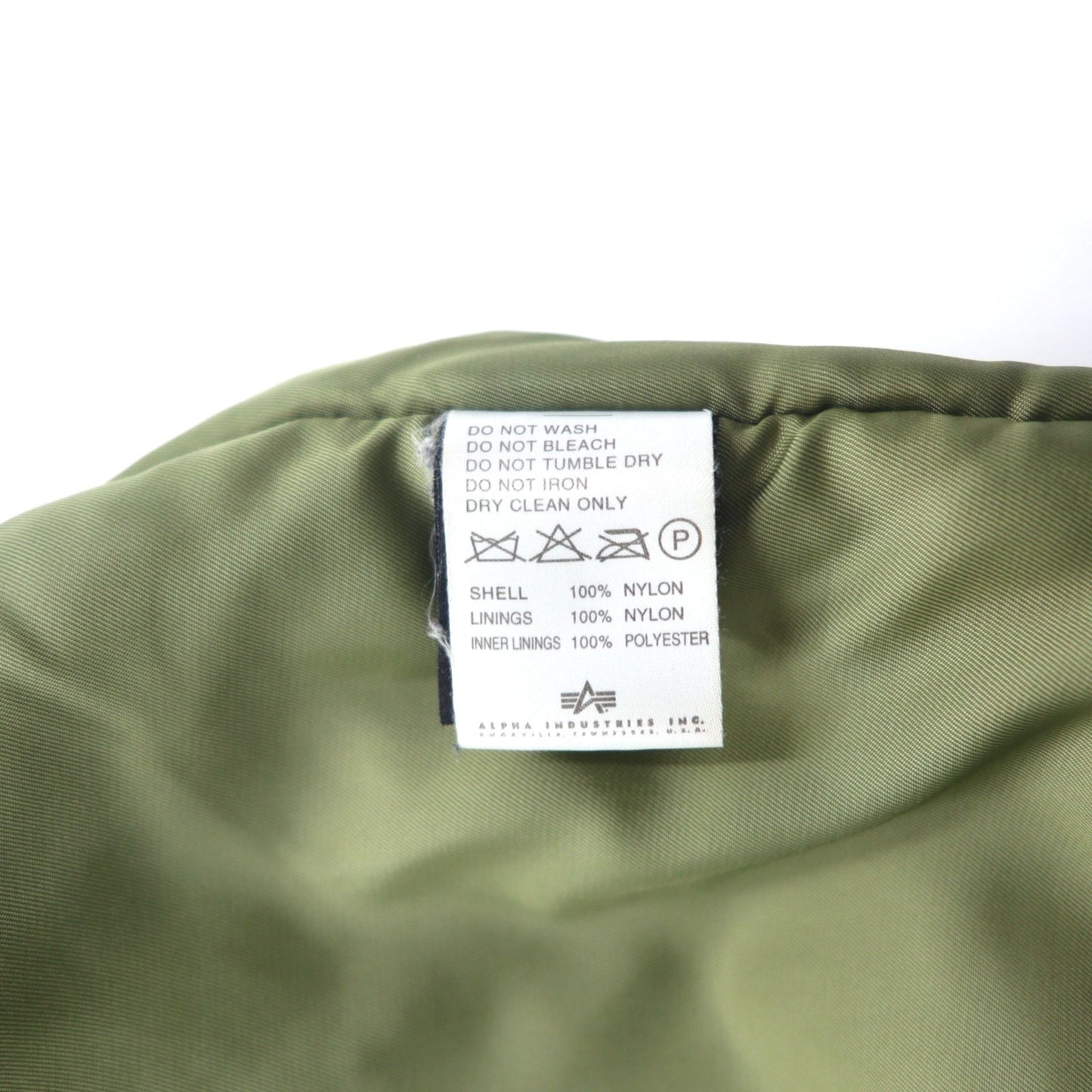 ALPHA INDUSTRIES INC N-3B フライトジャケット M カーキ ポリエステル ドローコード ファー着脱可能 MIL-J-6279