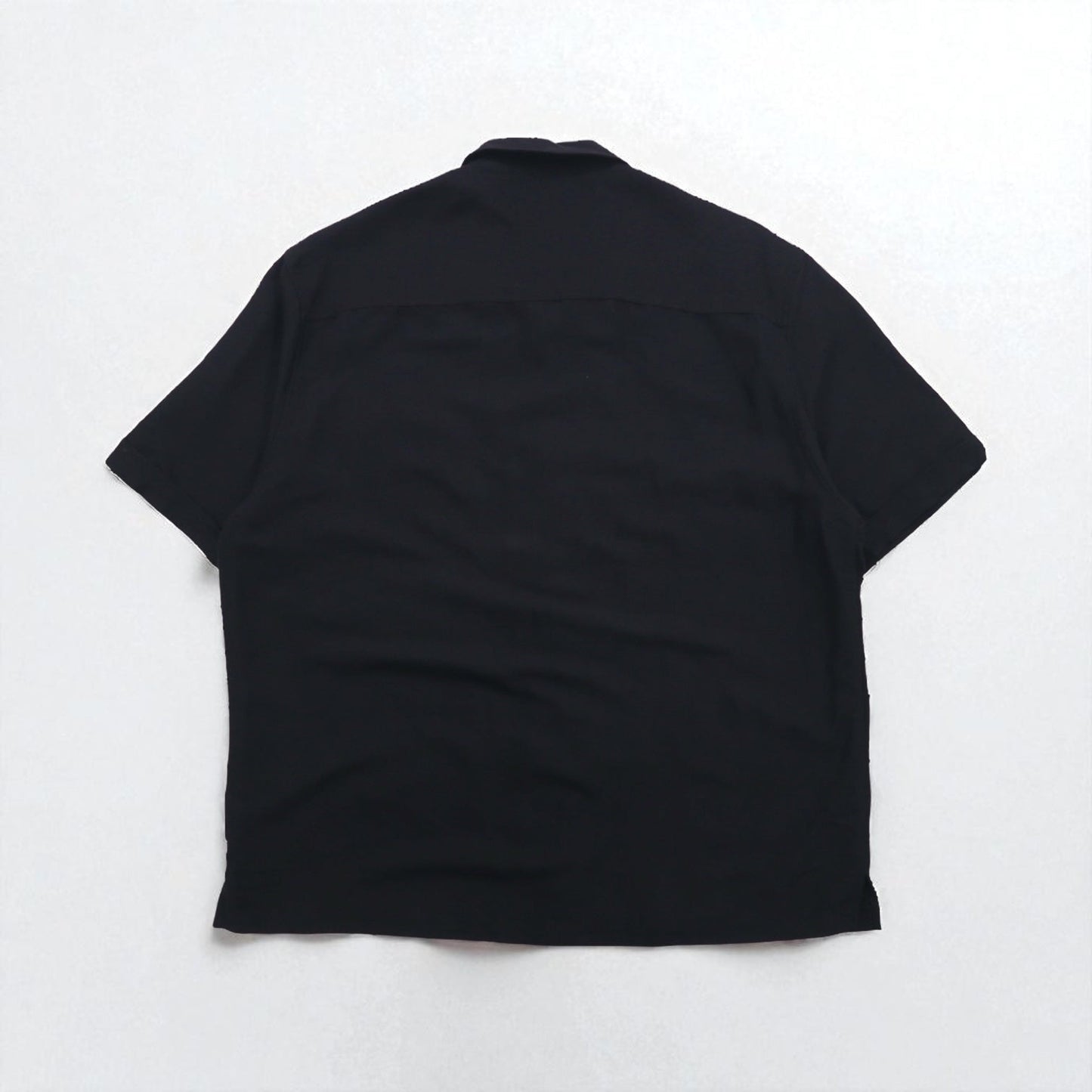 90年代 Cubavera オープンカラー キューバシャツ XL ブラック レーヨン ボックス ラインデザイン 開襟 HERITAGE FIT 刺子 刺繍