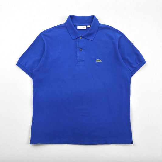 LACOSTE クラシックフィット ポロシャツ L ブルー コットン 鹿の子 F8455