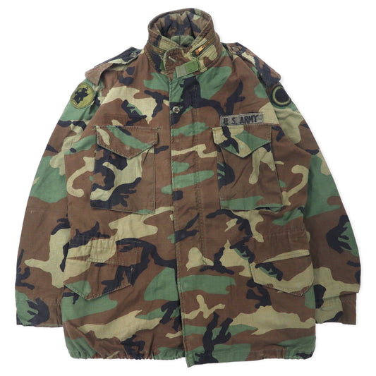 US ARMY 80年代 M-65 フィールドジャケット M カーキ カモフラ コットン パーカー収納式 ミリタリー 8415-01-099-7835 JOHN OWNBEY COMPANY