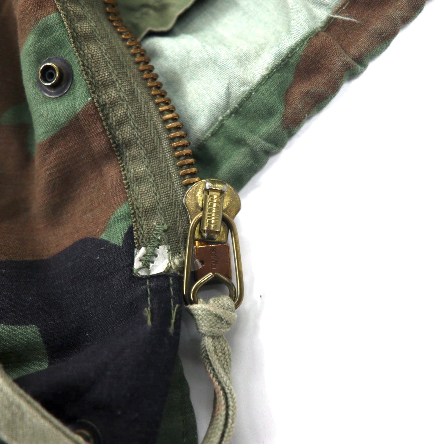 US ARMY 80年代 M-65 フィールドジャケット M カーキ カモフラ コットン パーカー収納式 ミリタリー 8415-01-099-7835 JOHN OWNBEY COMPANY