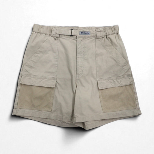 Columbia PFG フィッシングショーツ カーゴショーツ ハーフパンツ M ベージュ コットン FM4011