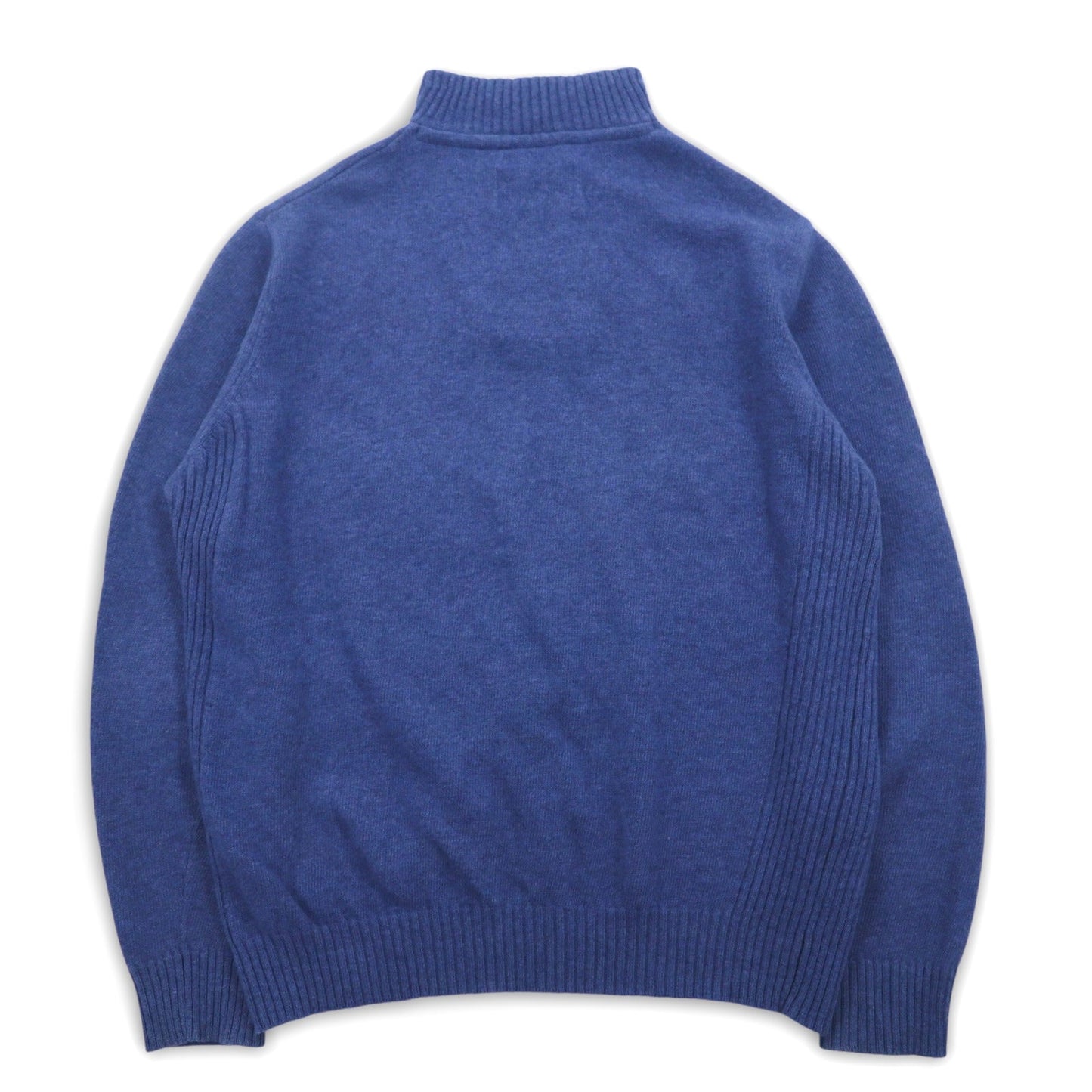 Barbour ハーフジップ ニット セーター XXL ブルー ウール MKN0863BL15 トルコ製
