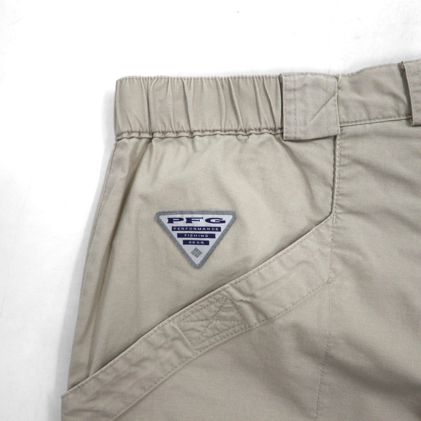 Columbia PFG フィッシングショーツ カーゴショーツ ハーフパンツ M ベージュ コットン FM4011