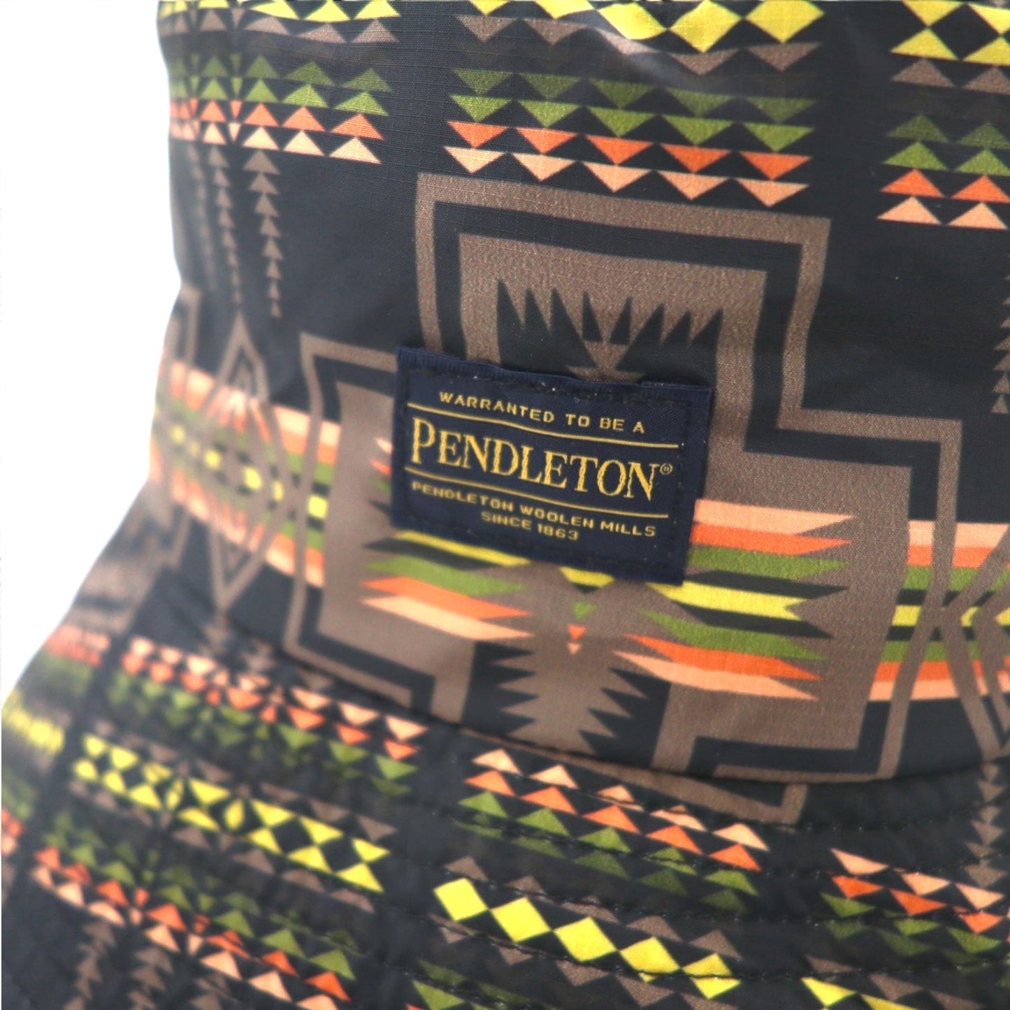 PENDLETON バケットハット FREE ブラック 総柄 ネイティブ ポリエステル 撥水 ECOPET HAT