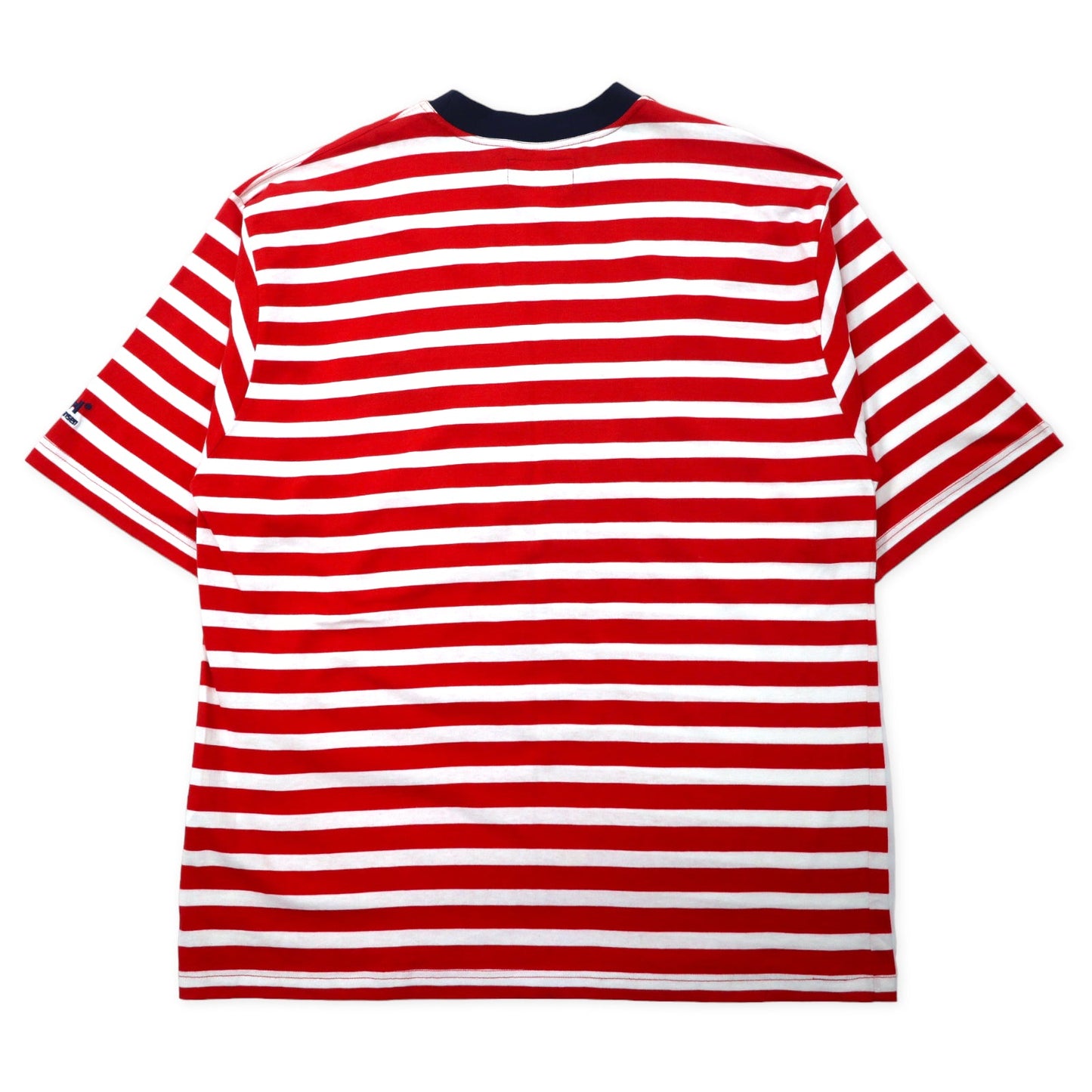 Helly Hansen オーバーサイズ ボーダー Tシャツ L レッド ホワイト コットン リンガーネック TWIN SAILS ワンポイントロゴ刺繍 スリランカ製