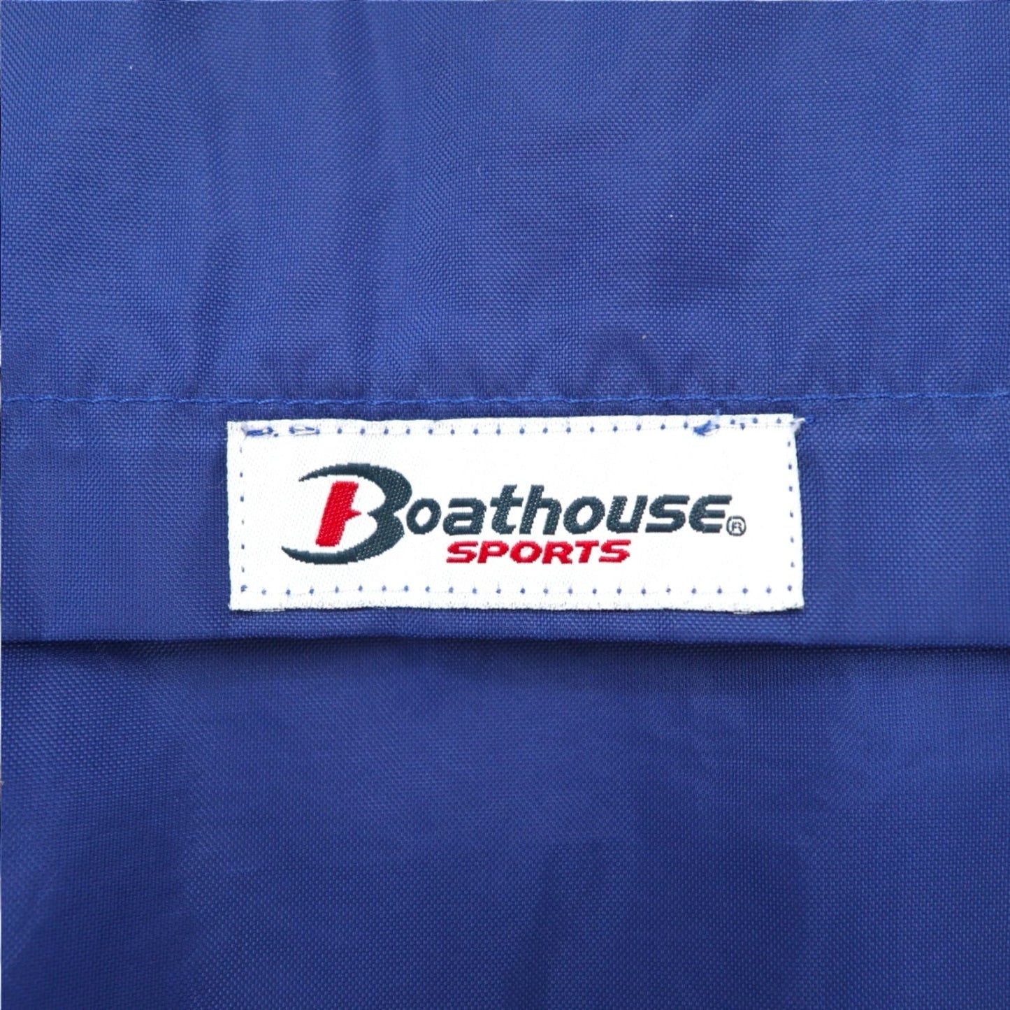 USA製 90年代 Boathouse SPORTS ナイロンジャケット ジャージ XL ブルー ドローコード カレッジプリント LAKE FOREST COLLEGE