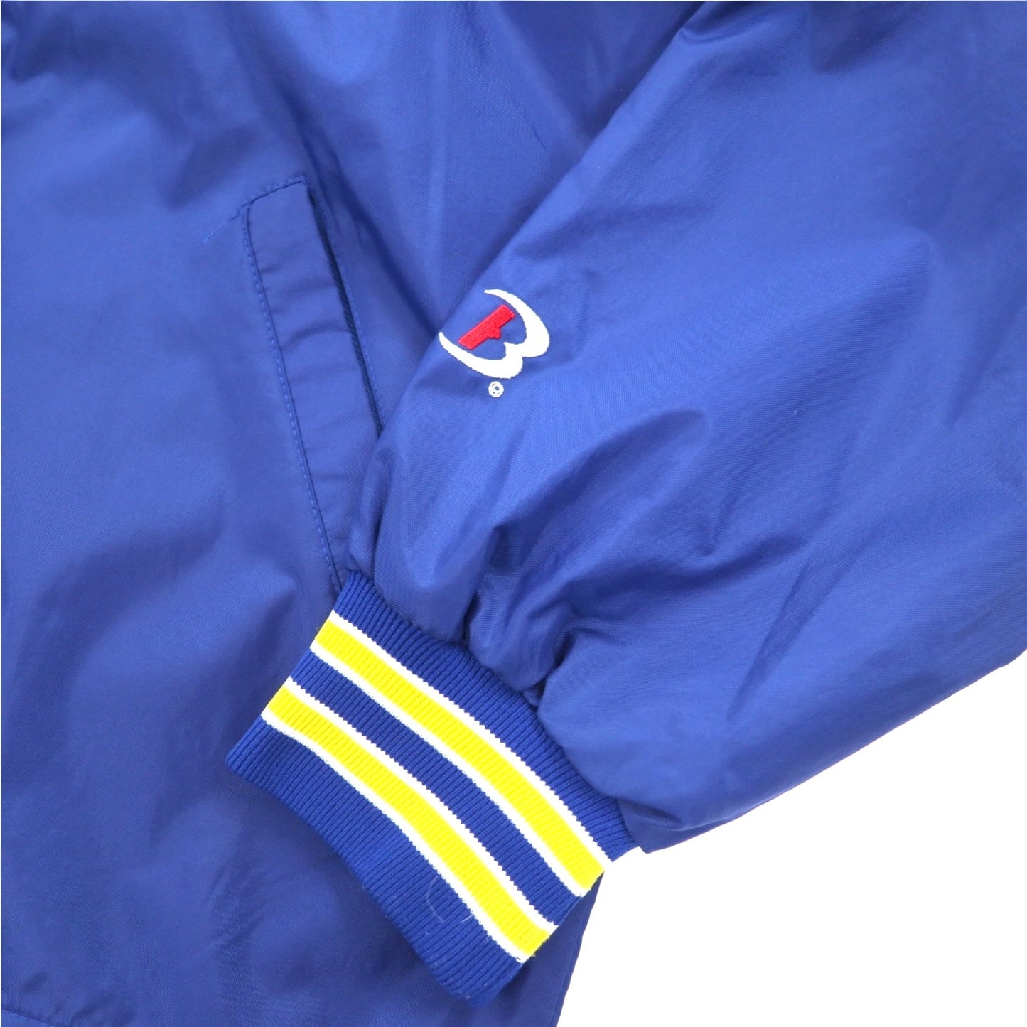 USA製 90年代 Boathouse SPORTS ナイロンジャケット ジャージ XL ブルー ドローコード カレッジプリント LAKE FOREST COLLEGE