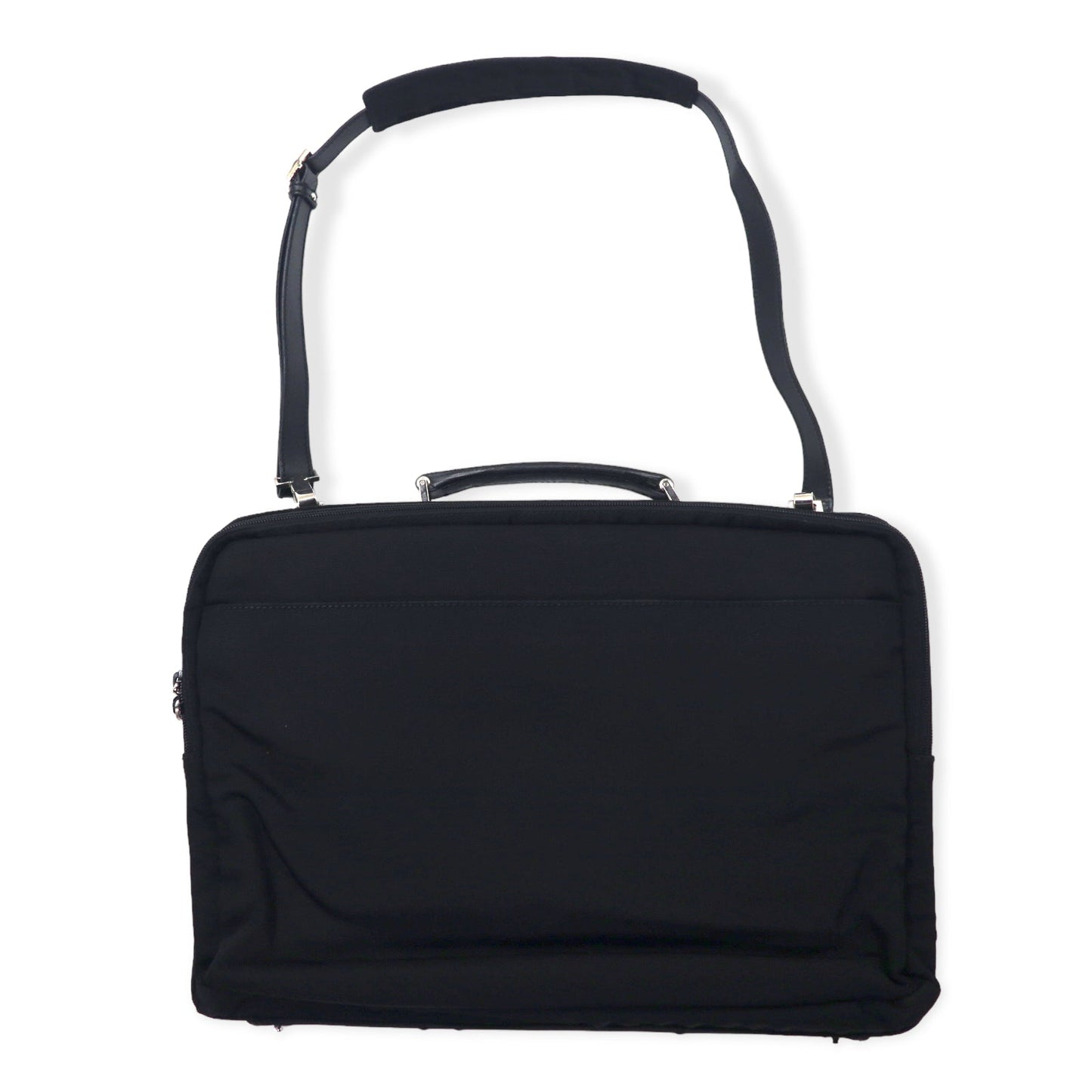 GUCCI 2WAY ブリーフケース ビジネスバッグ ブラック ナイロンキャンバス レザー切り替え 015 3402 001553 イタリア製