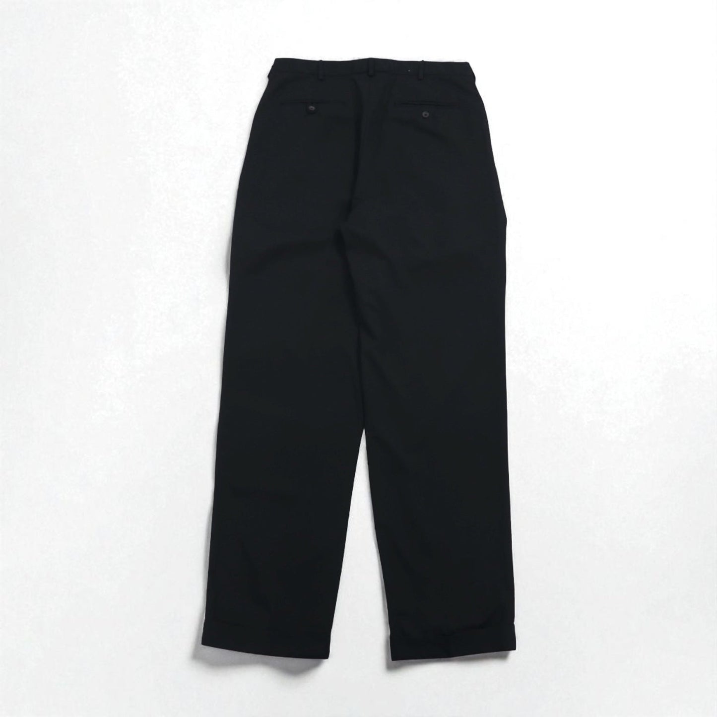 Polo by Ralph Lauren 90年代 2タック ワイド スラックスパンツ L ブラック ポリエステル