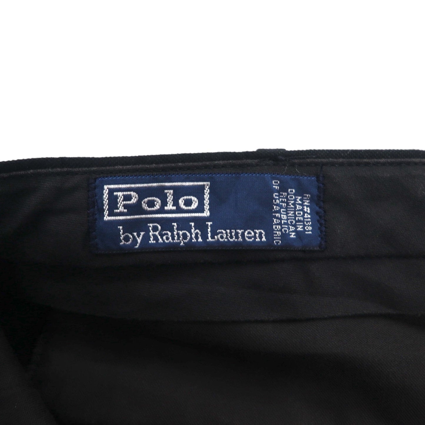 Polo by Ralph Lauren 90年代 2タック ワイド スラックスパンツ L ブラック ポリエステル